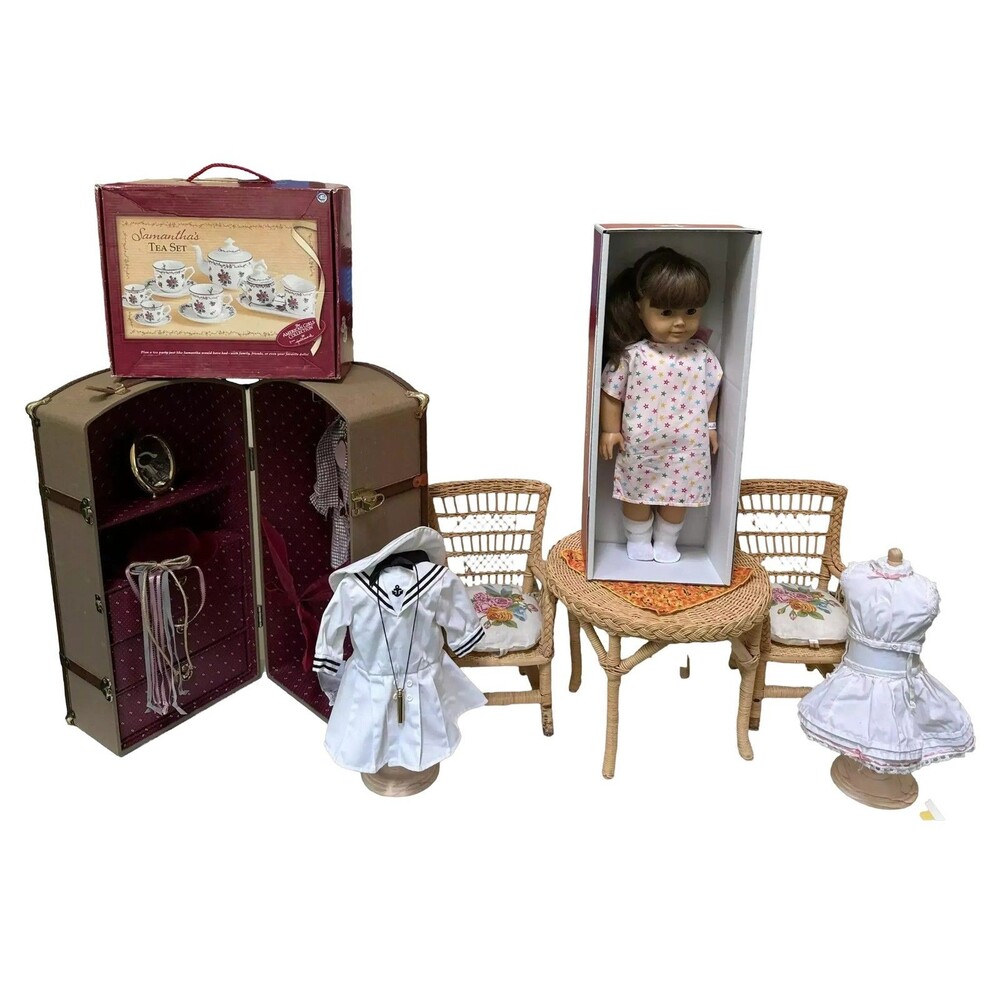 Samantha White Body Doll Pleasant Company American Girl Vintage Set